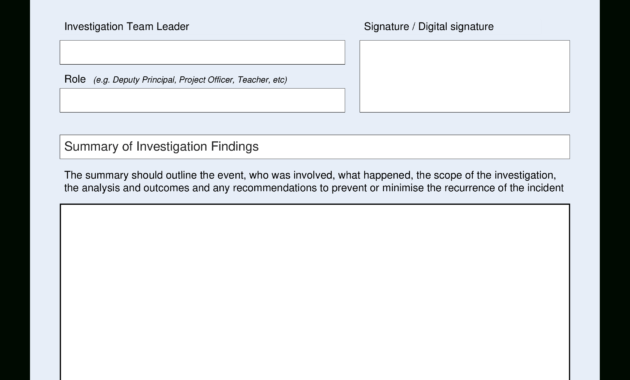 Hse Health Safety Incident Investigation Report | Templates At with regard to Hse Report Template