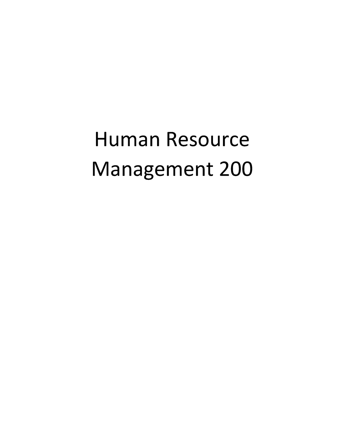 Human Resource Management Lecture Notes Full Term – Hrmt 200 Intended For Sample Hr Audit Report Template
