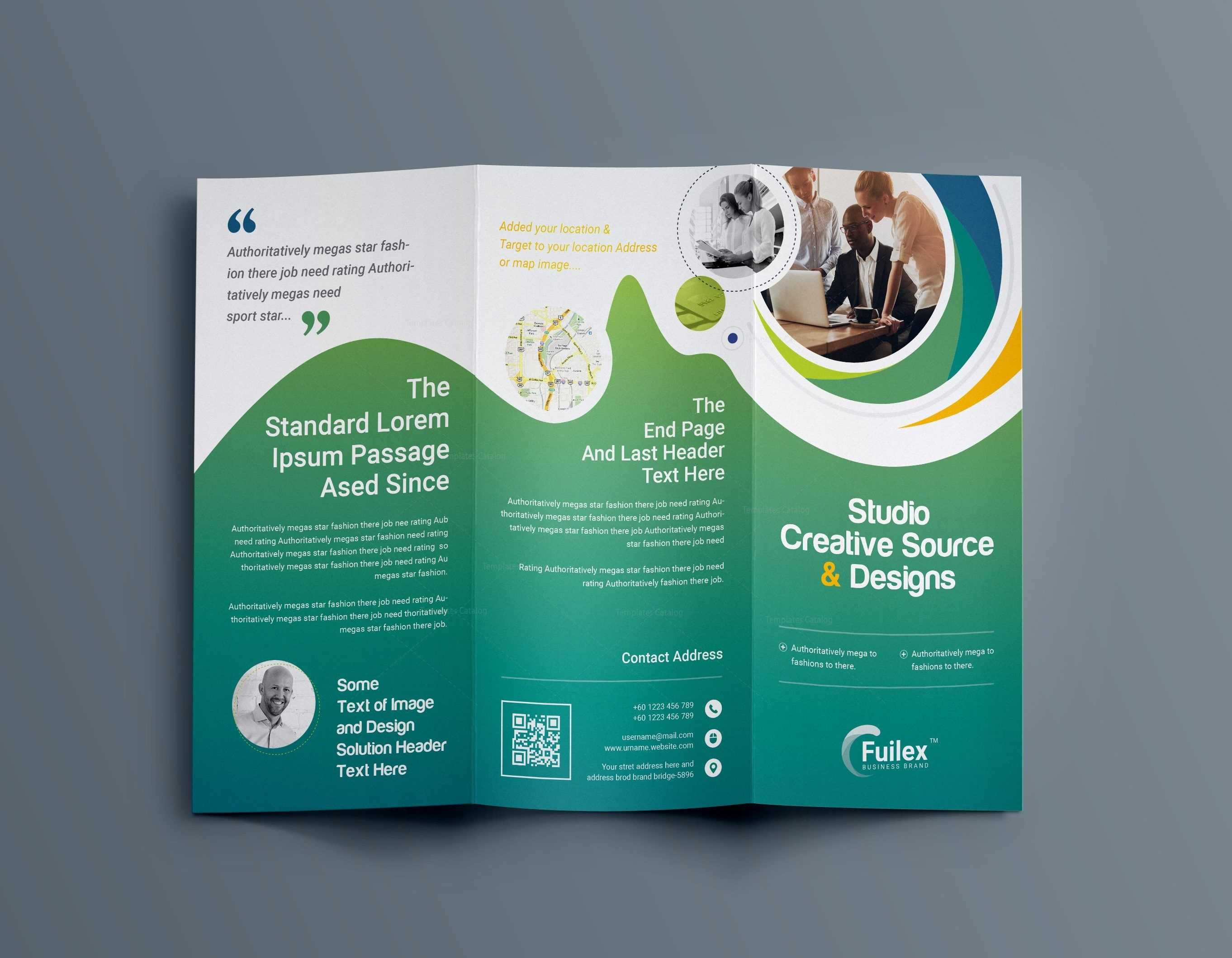 Hypnosis Professional Tri Fold Brochure Template 001203 With Regard To 3 Fold Brochure Template Psd