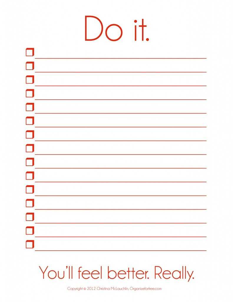 I So Need This! ~ Things To Do Template Pdf | Free Printable Inside Blank To Do List Template