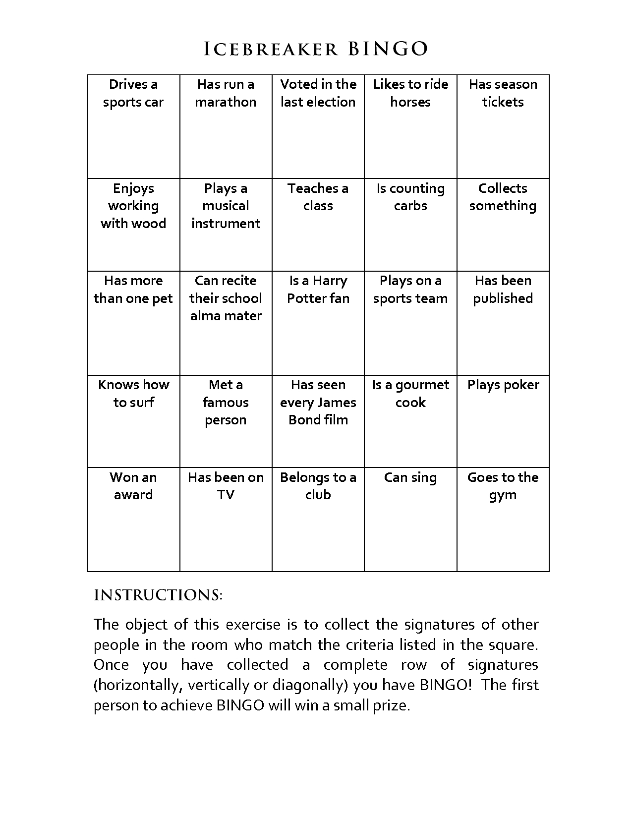 Icebreakers Bingo Template – Google Search | Let's Celebrate Pertaining To Ice Breaker Bingo Card Template