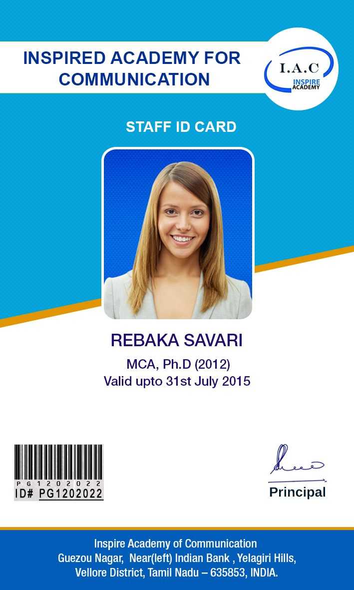 Id Card Designs | Id Cards | Id Card Template, Cards, School Id Within College Id Card Template Psd