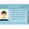 Id Card Isolated On White Background. Identification Card Icon Within Personal Identification Card Template