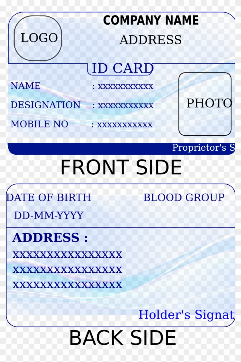Id Card Template – Identification Card Template Printable Pertaining To Id Card Template For Kids