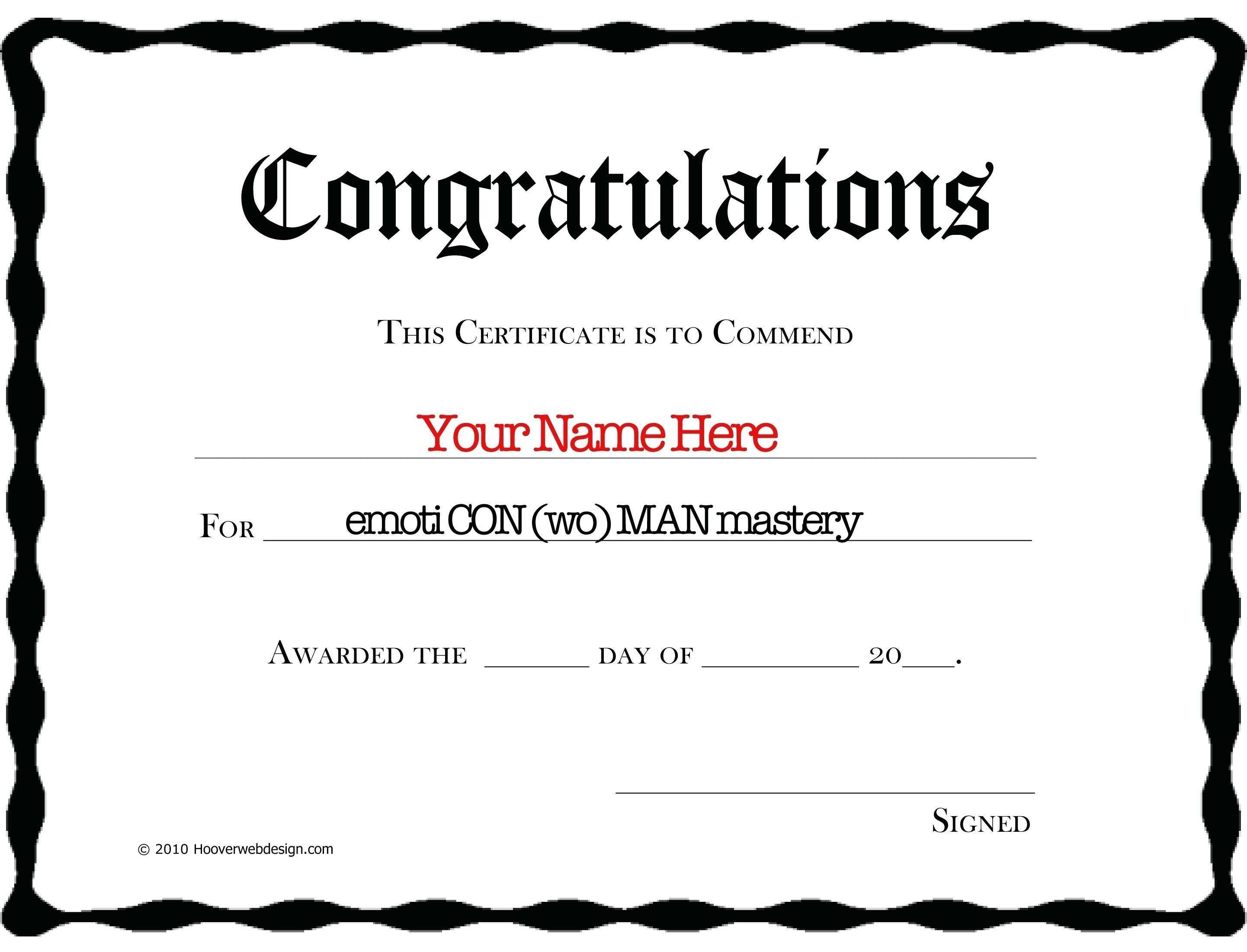 Ideas Collection For Congratulations Certificate Word Intended For Congratulations Certificate Word Template