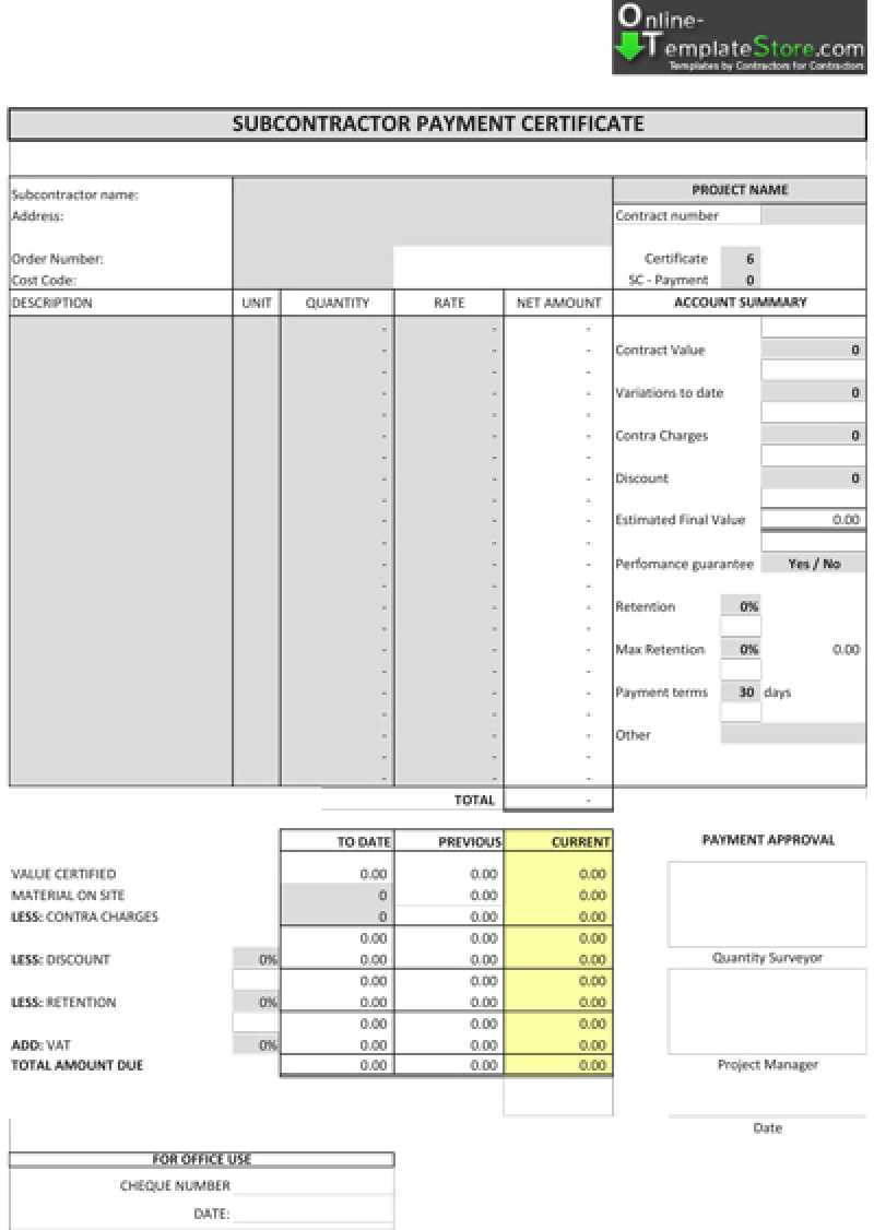 Ideas For Certificate Of Payment Template About Format With Regard To Certificate Of Payment Template