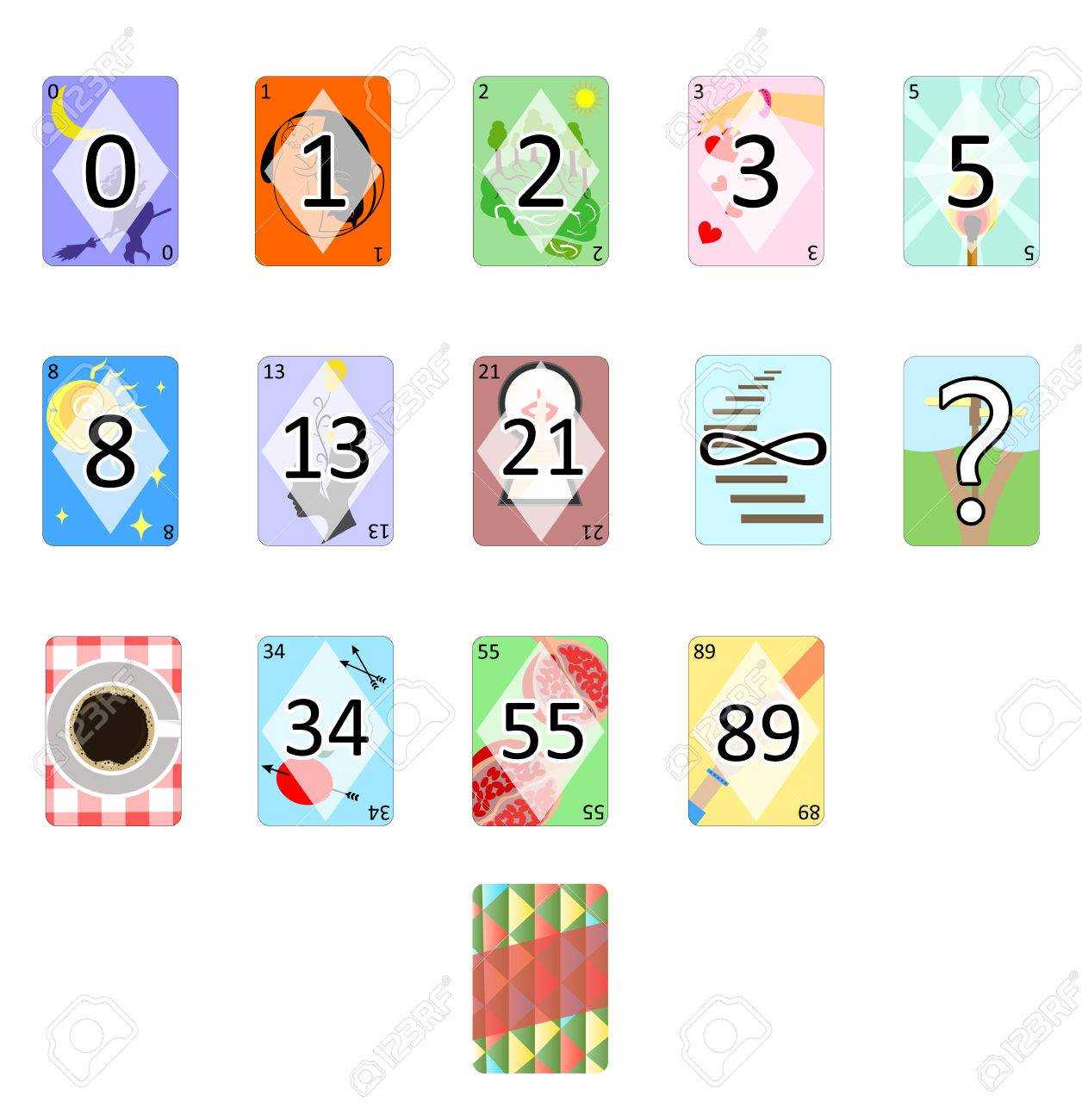 Illustration Of The Agile Poker Planning Estimation Cards. Throughout Planning Poker Cards Template