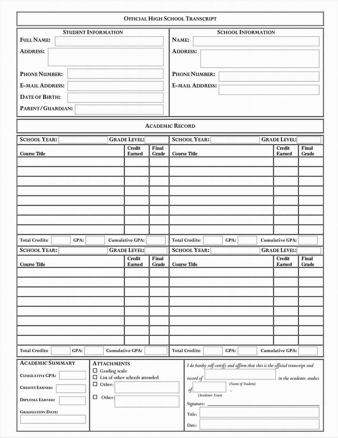 Image Result For Middle School Transcript Template | High Intended For Homeschool Report Card Template Middle School