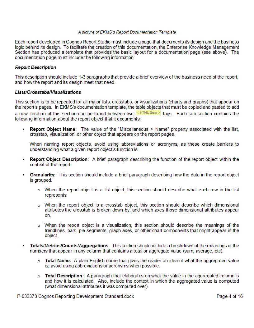 Image With Cognos Report Design Document Template