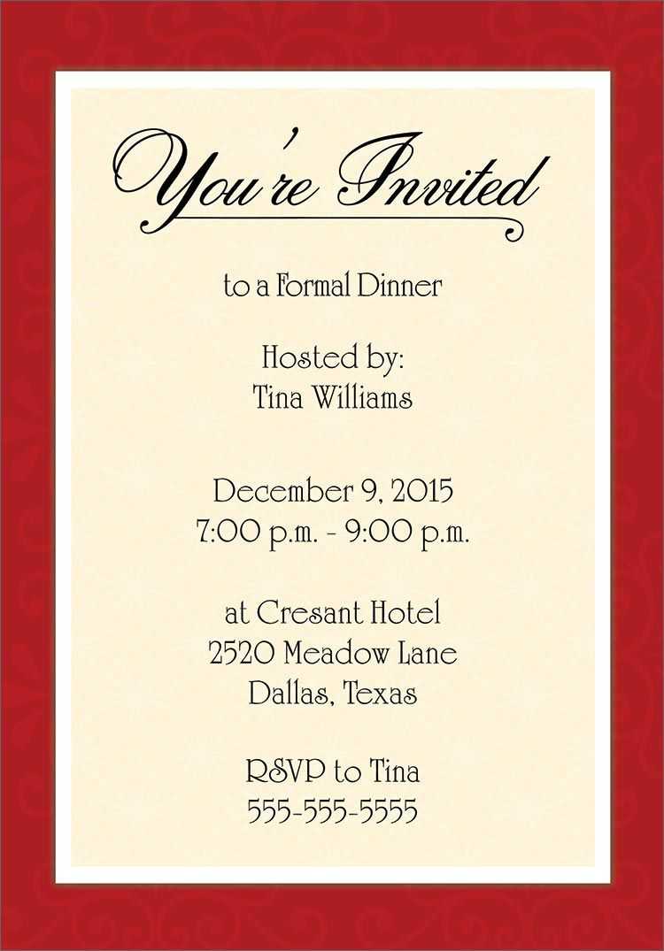 Images For > Corporate Dinner Invitation | Invitation With Free Dinner Invitation Templates For Word