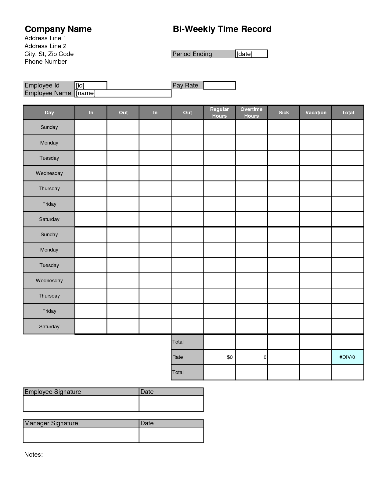 Images For > Time Card Template | Timesheets | Timesheet For Sample Job Cards Templates