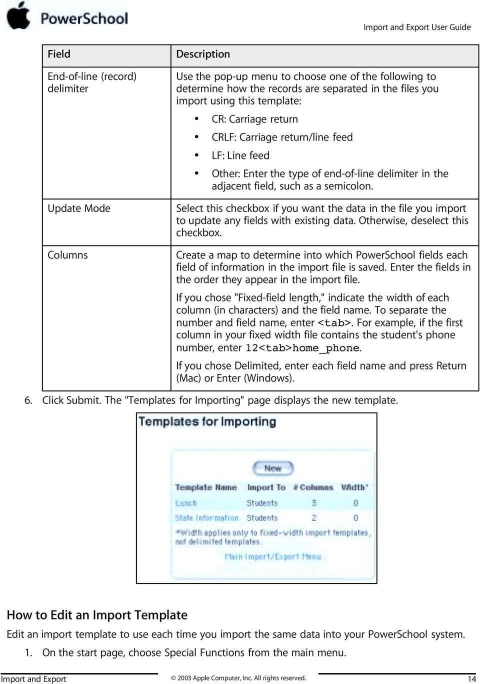 Import And Export User Guide Powerschool Student Information For Powerschool Reports Templates