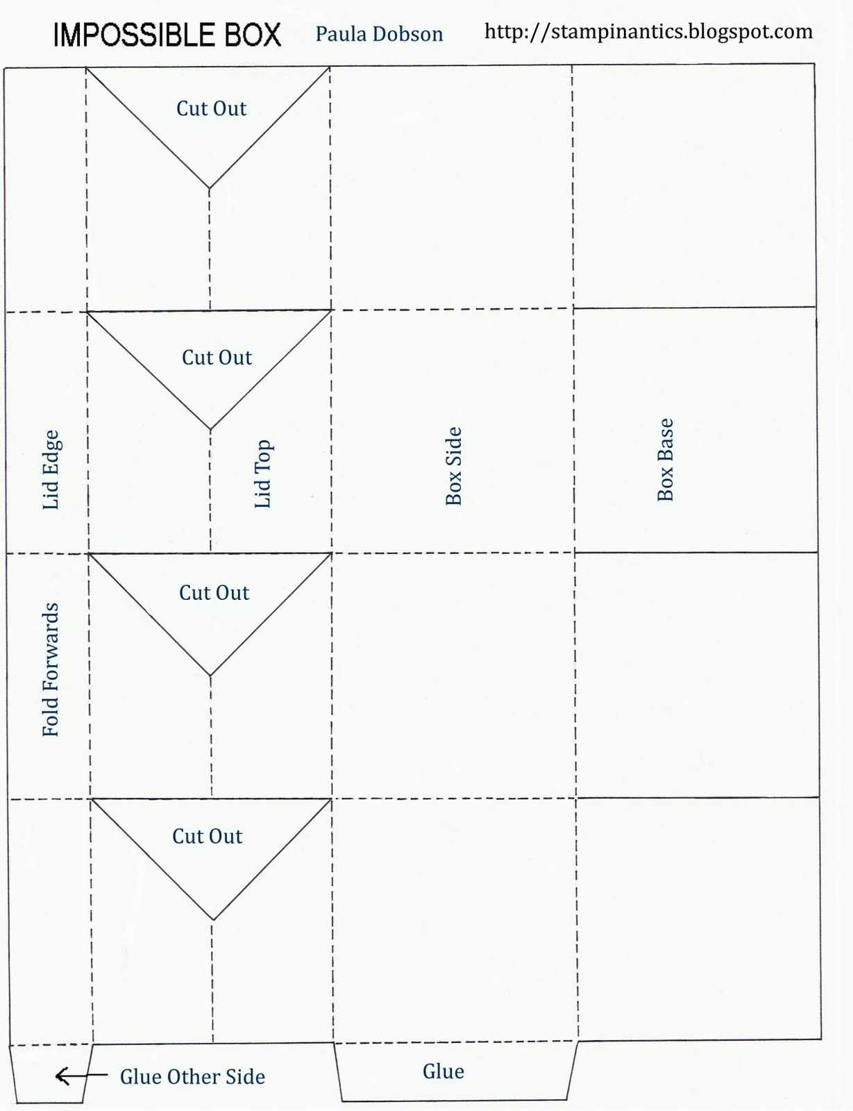 Impossible Box – Tutorual | Boxes | Box Patterns, Pop Up Throughout Pop Up Card Box Template