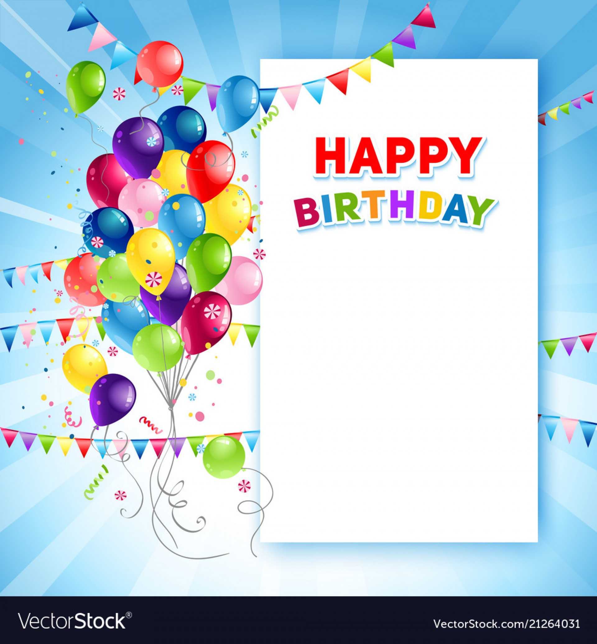 Impressive Birthday Card Template Free Ideas 3D Printable Within Photoshop Birthday Card Template Free