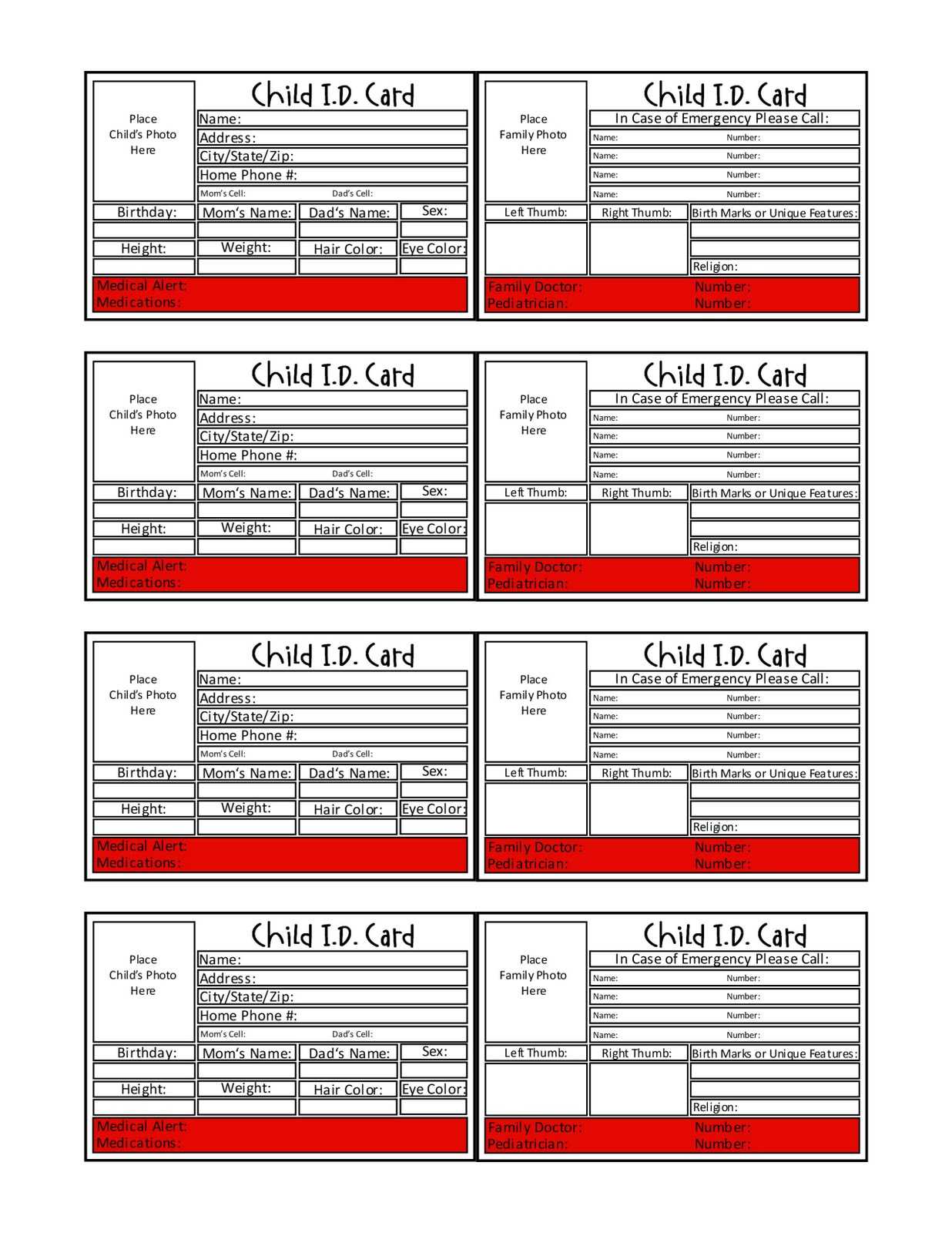 In Case Of Emergency Cards Templates. Real Estate Free Flyer Throughout In Case Of Emergency Card Template