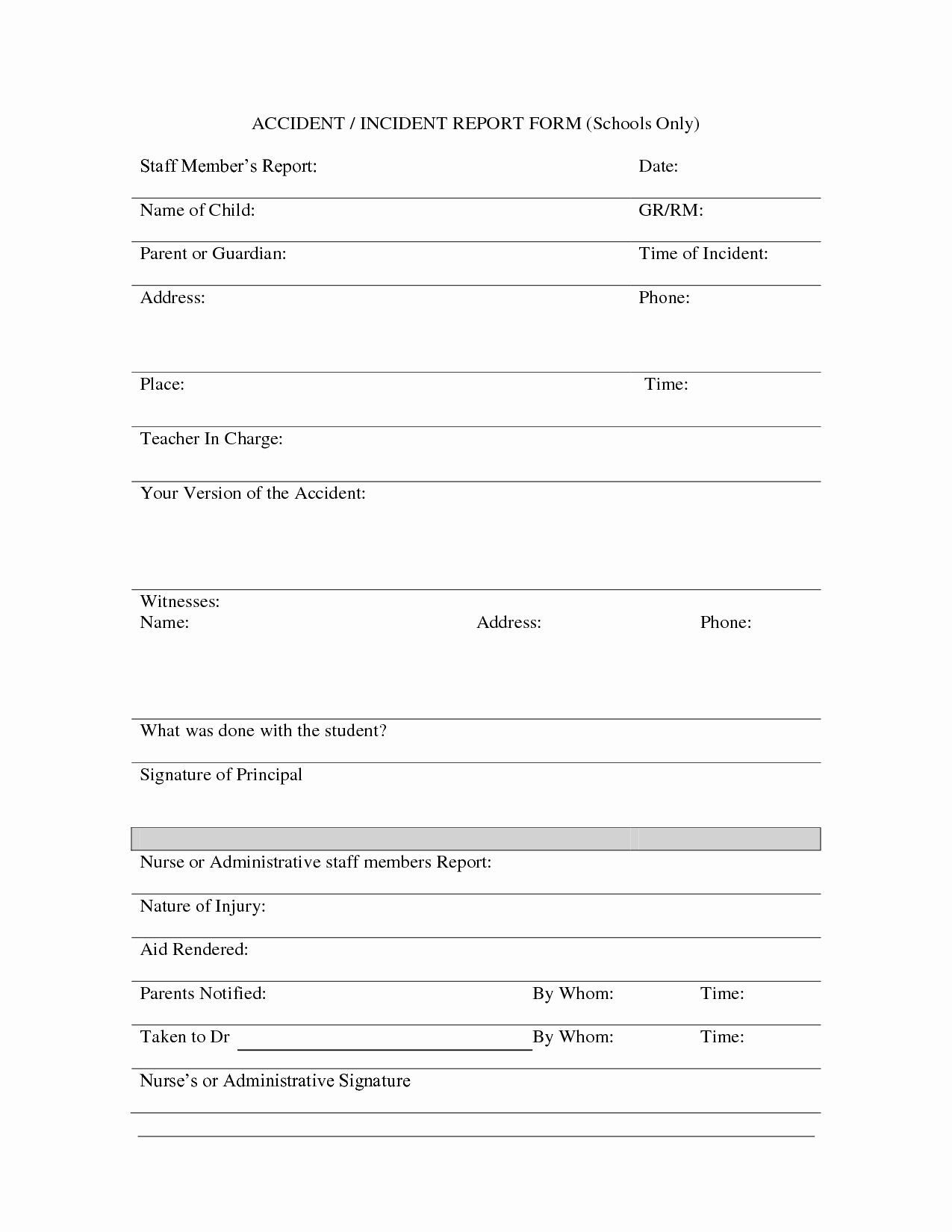 Incident Report Form Template Microsoft Excel Templates Regarding Incident Report Form Template Word