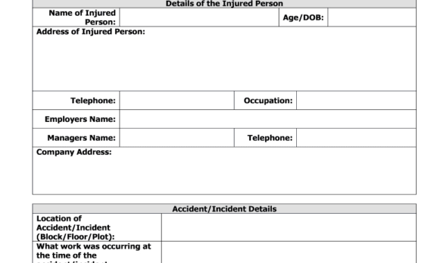 Incident Report Template - Fill Online, Printable, Fillable regarding Construction Accident Report Template