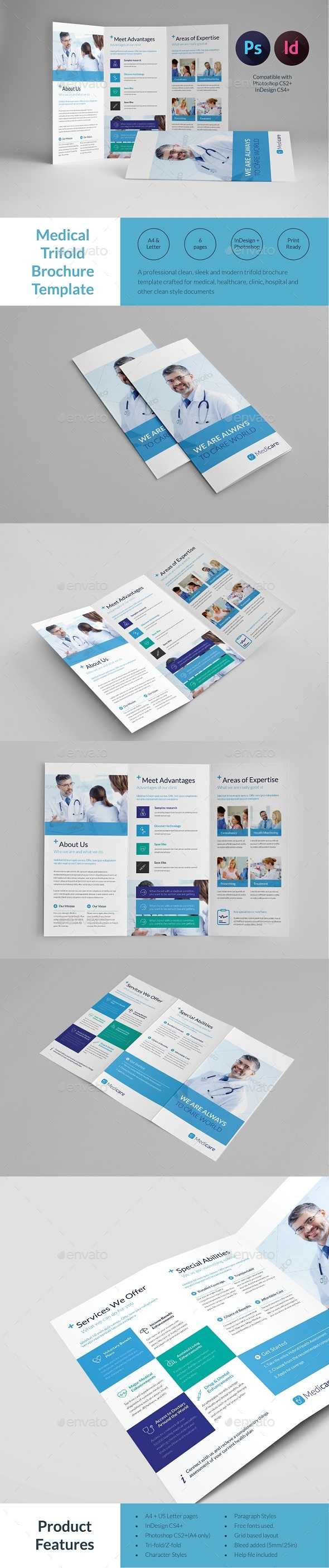 Indesign And Trifold Brochure Templates From Graphicriver Pertaining To Z Fold Brochure Template Indesign