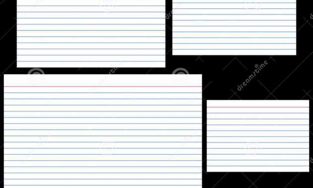 Index Cards Stock Vector. Illustration Of Stationery, Lined throughout 5 By 8 Index Card Template