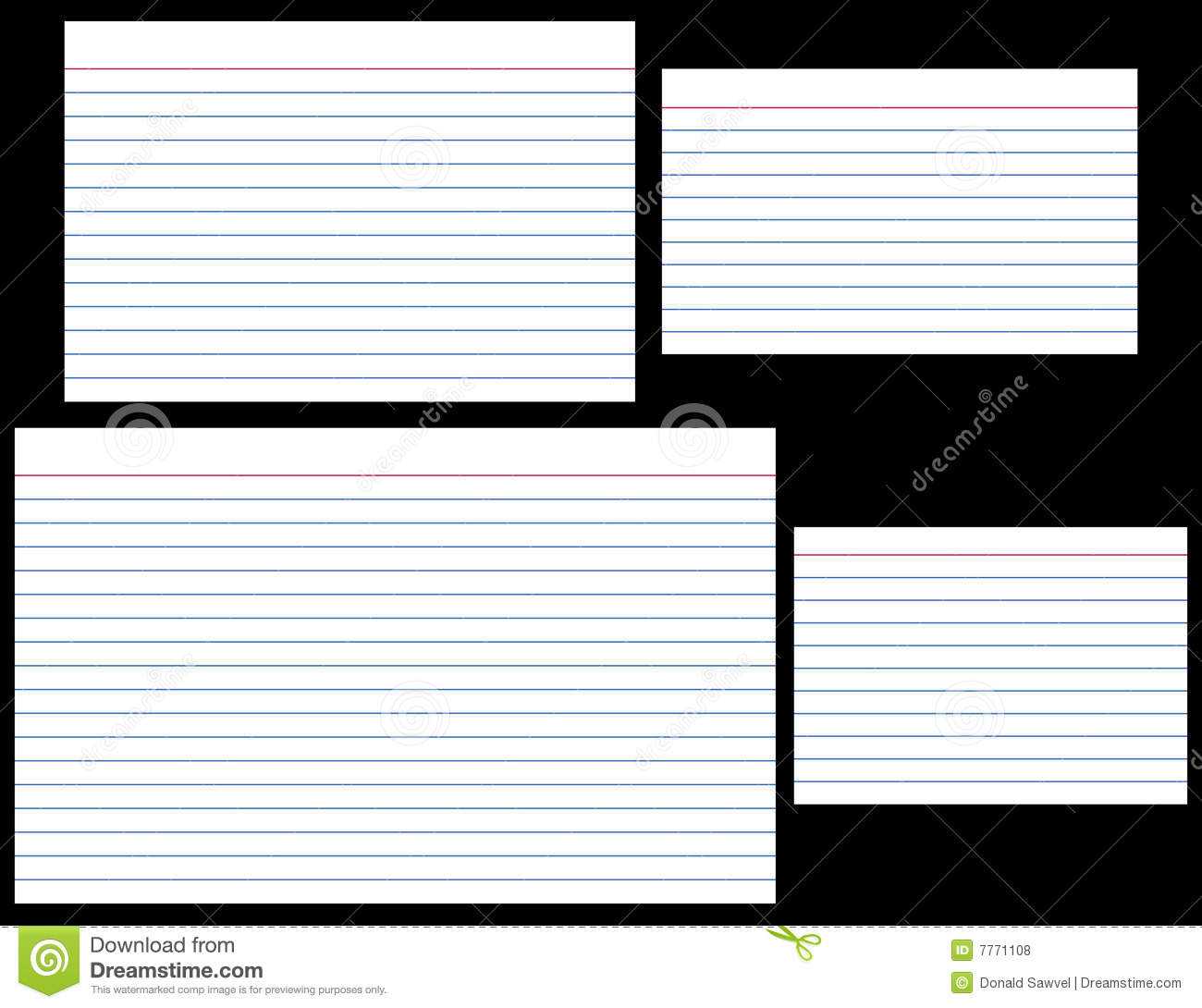 Index Cards Stock Vector. Illustration Of Stationery, Lined Throughout 5 By 8 Index Card Template