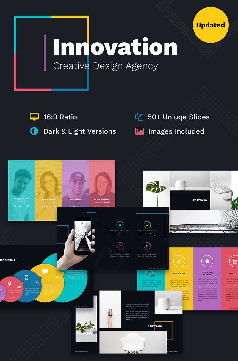 Innovation Creative Ppt For Design Agency Powerpoint Template For Biography Powerpoint Template