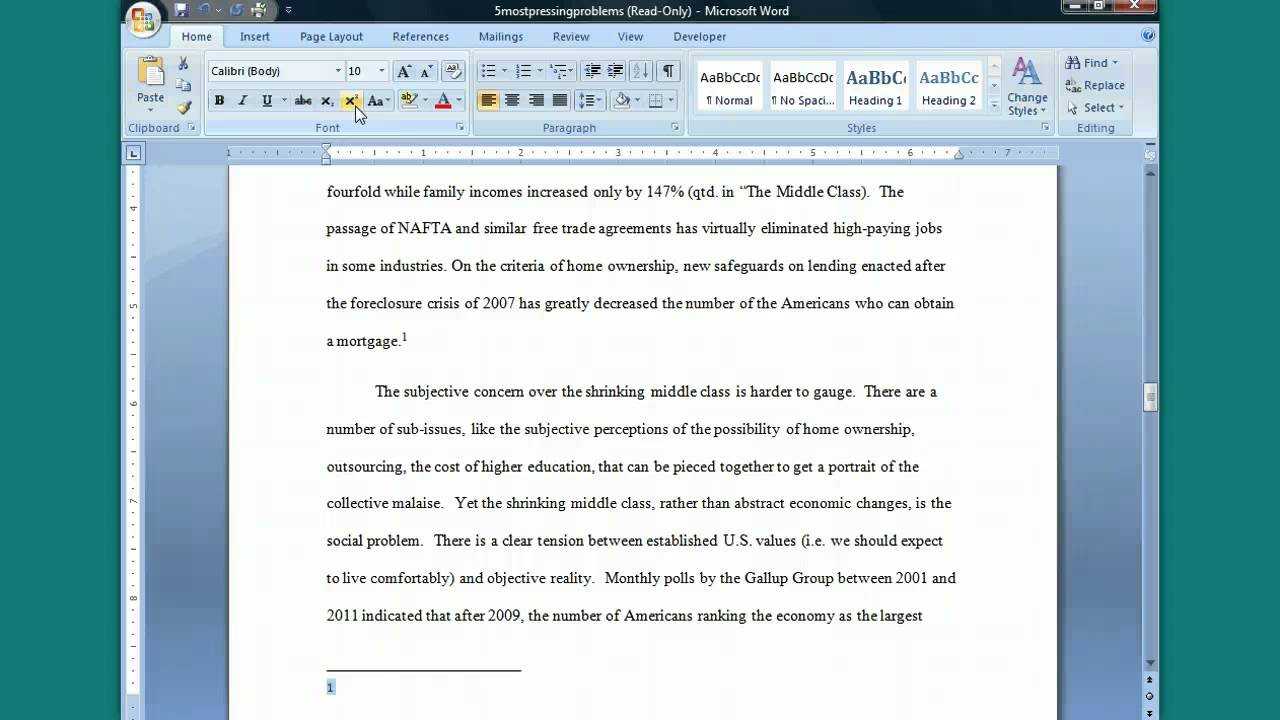 Inserting A Footnote In Word Turabian Footnote Bib Style With 