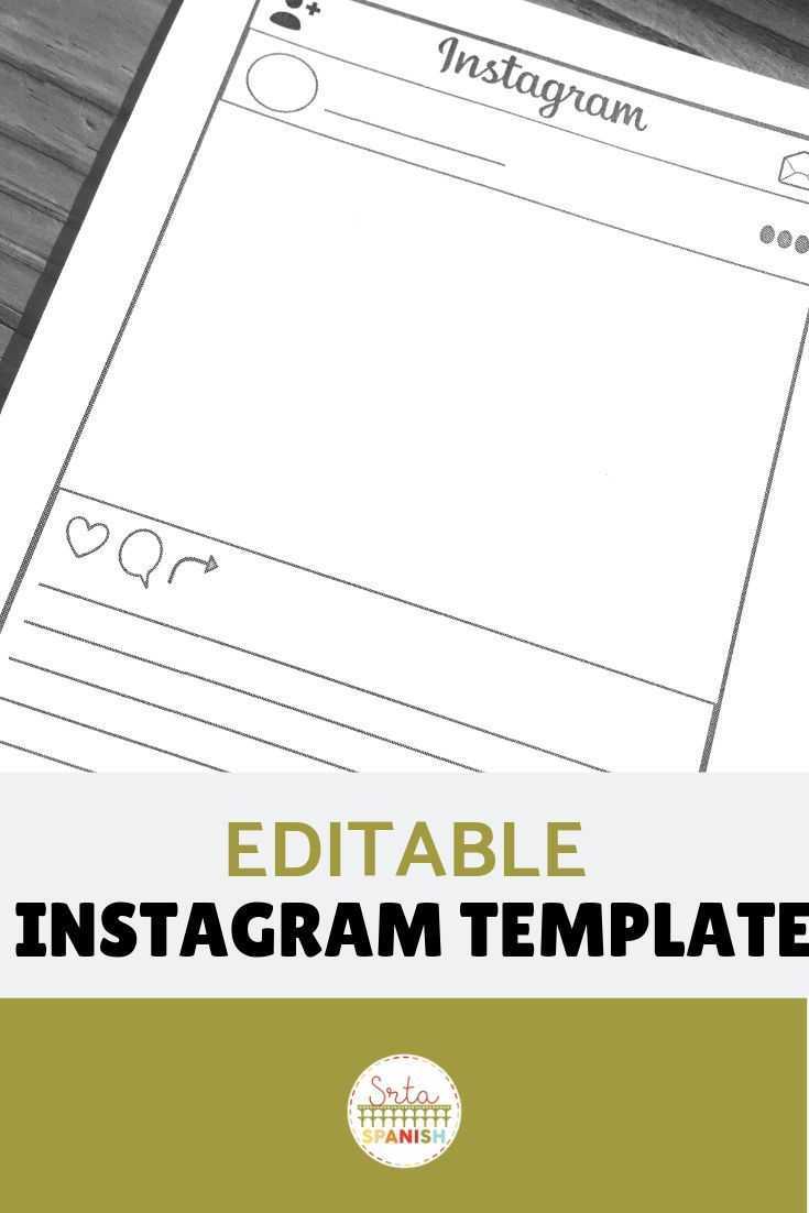 Instagram Template Editable Version Included | Spanish 1 Inside Book Report Template In Spanish