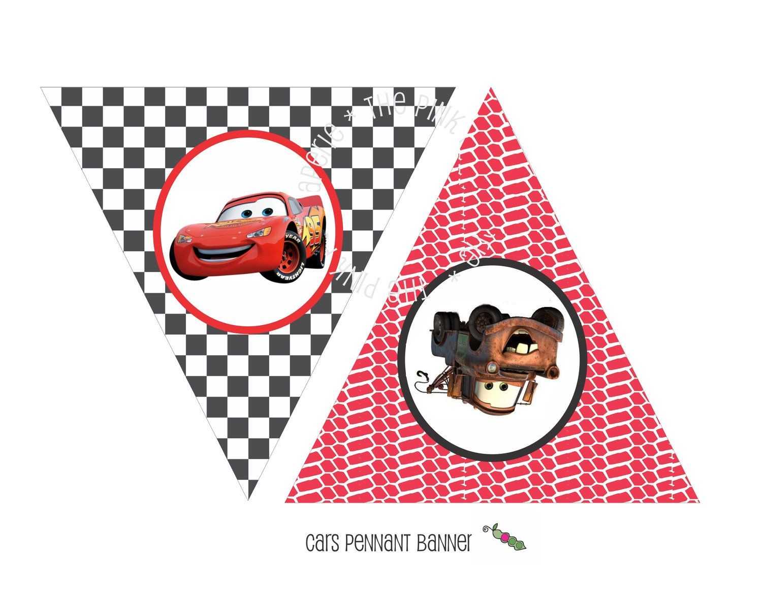 Instant Download - Printable Cars Themed Happy Birthday Throughout Cars Birthday Banner Template