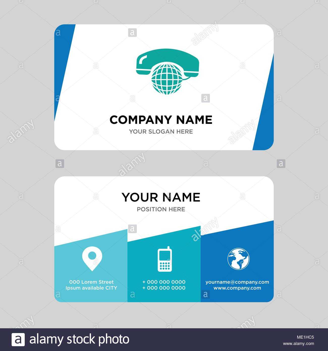 International Calling Service Business Card Design Template For Template For Calling Card