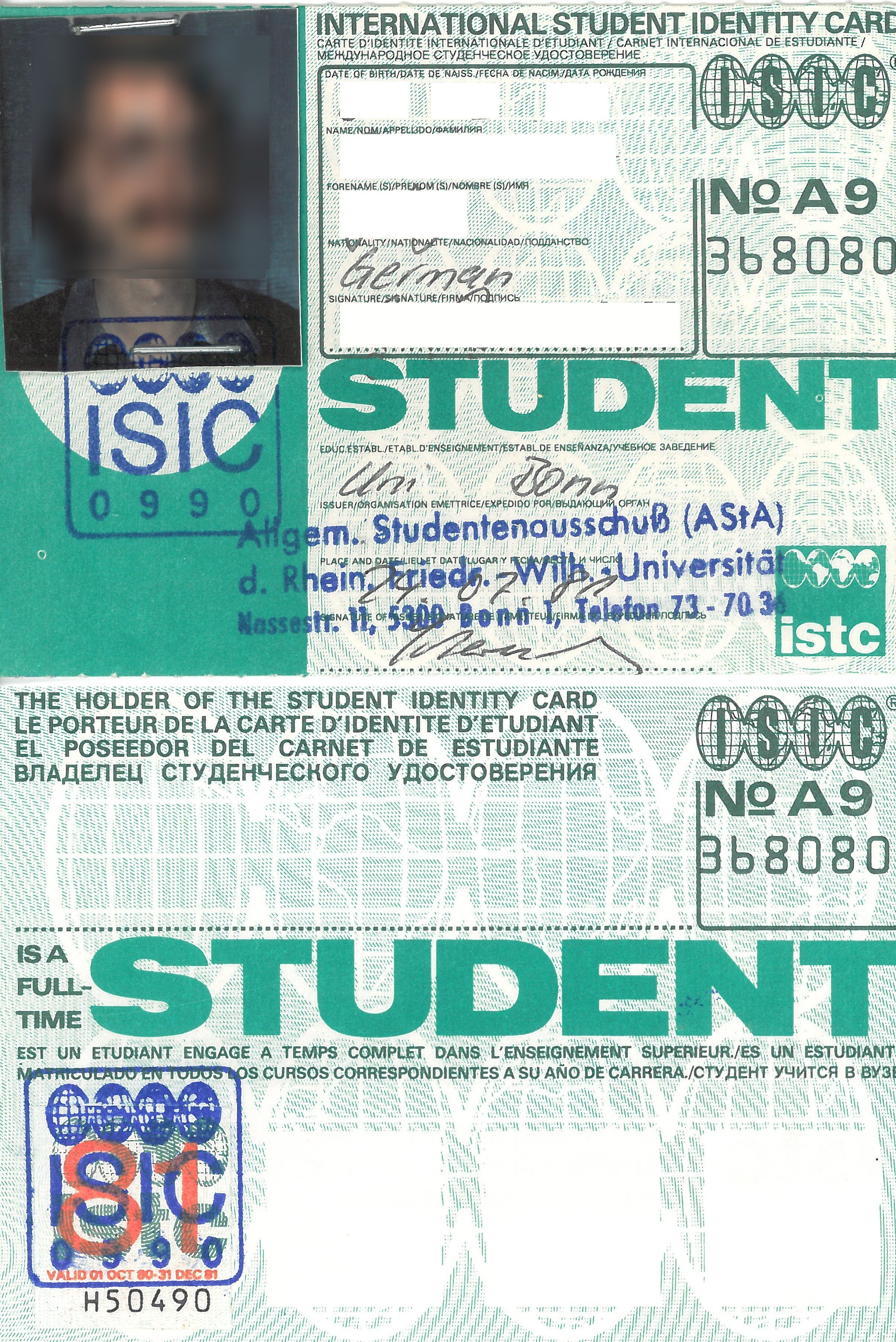 International Student Identity Card – Wikiwand Regarding Isic Card Template