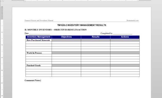 Inventory Management Report Template | Tm1020-2 intended for It Management Report Template
