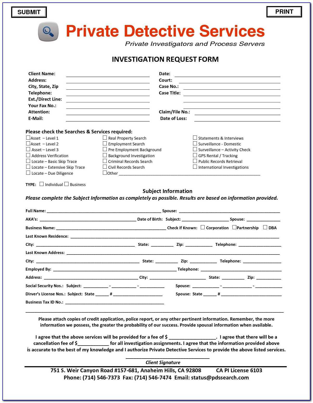 Investigation Report Template Doc Cool Private Investigator With Investigation Report Template Doc