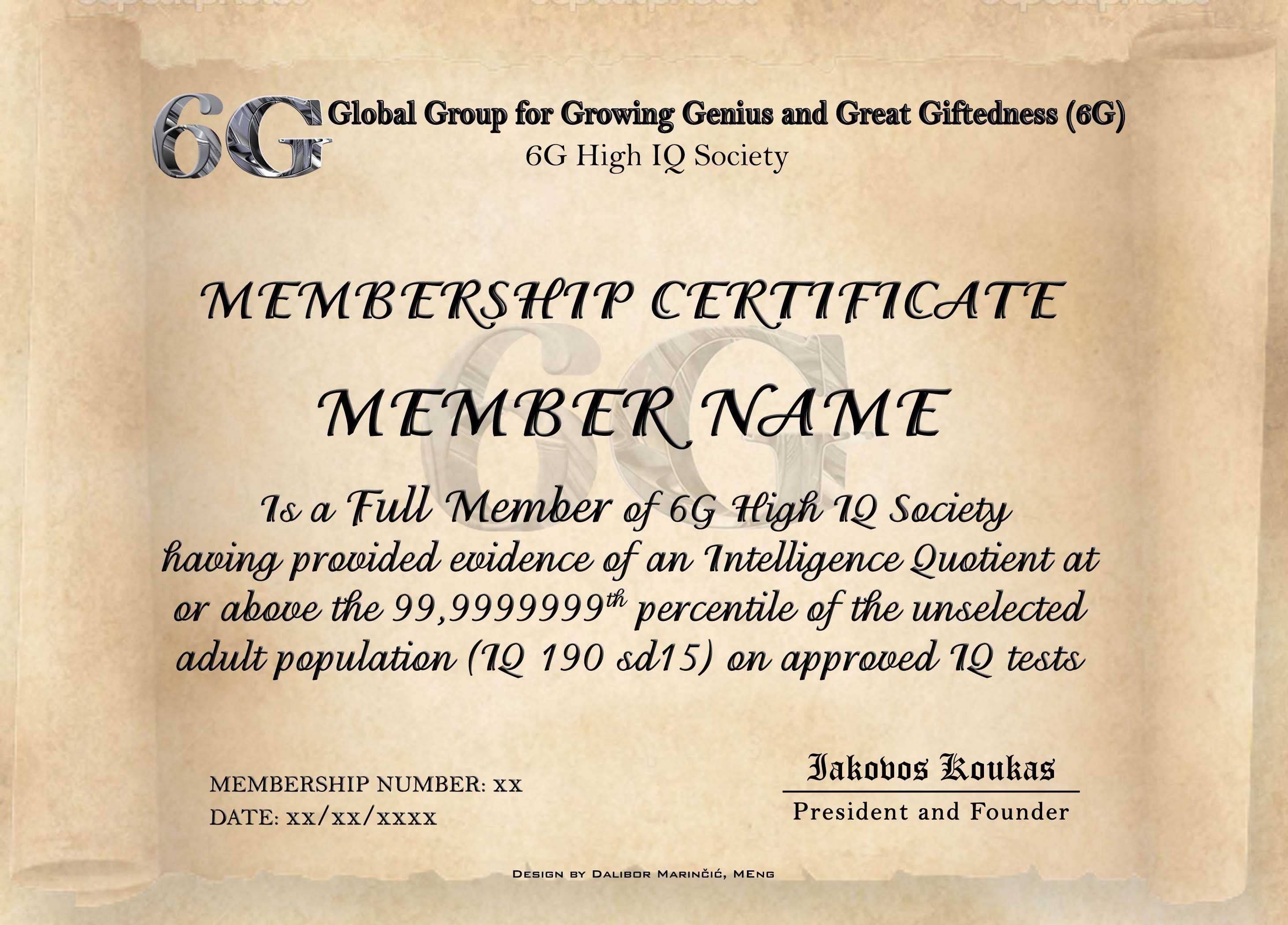 Iq Certificate Template – Atlantaauctionco For Iq Certificate Template