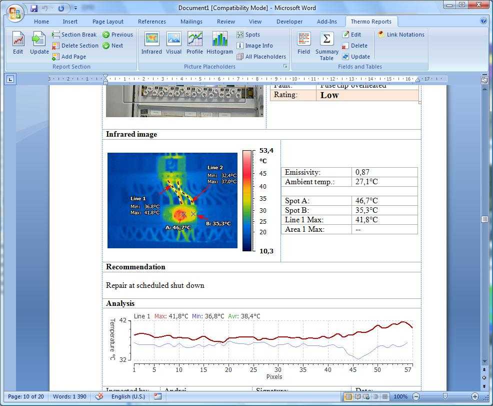 Irt Cronista | Grayess – Infrared Software And Solutions For Thermal Imaging Report Template