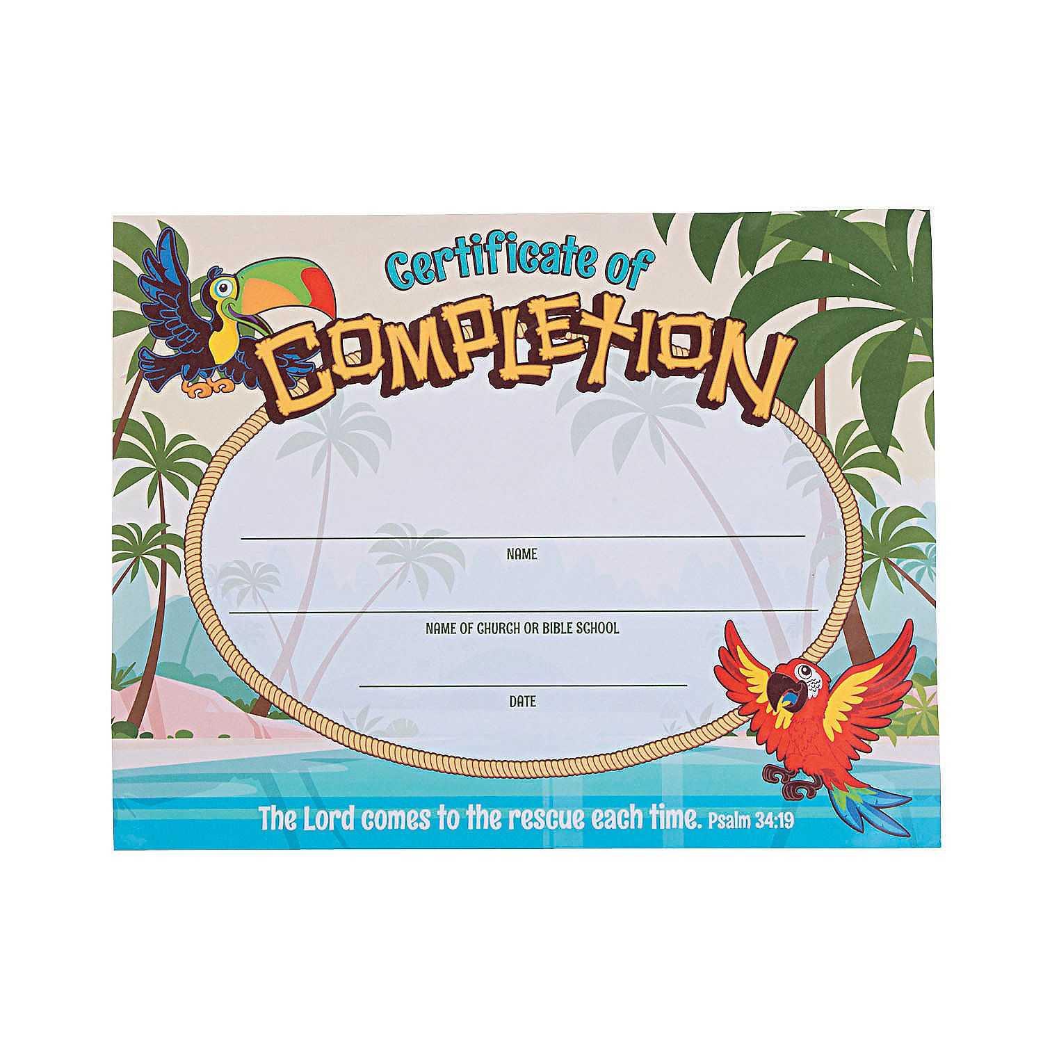 Island Vbs Certificates Of Completion | Stuff I Designed For Regarding Free Vbs Certificate Templates