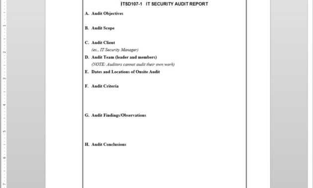 It Security Audit Report Template | Itsd107-1 pertaining to Security Audit Report Template