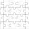 Jigsaw Puzzle Vector, Blank Simple Template 4X5, Twenty Pieces With Blank Jigsaw Piece Template