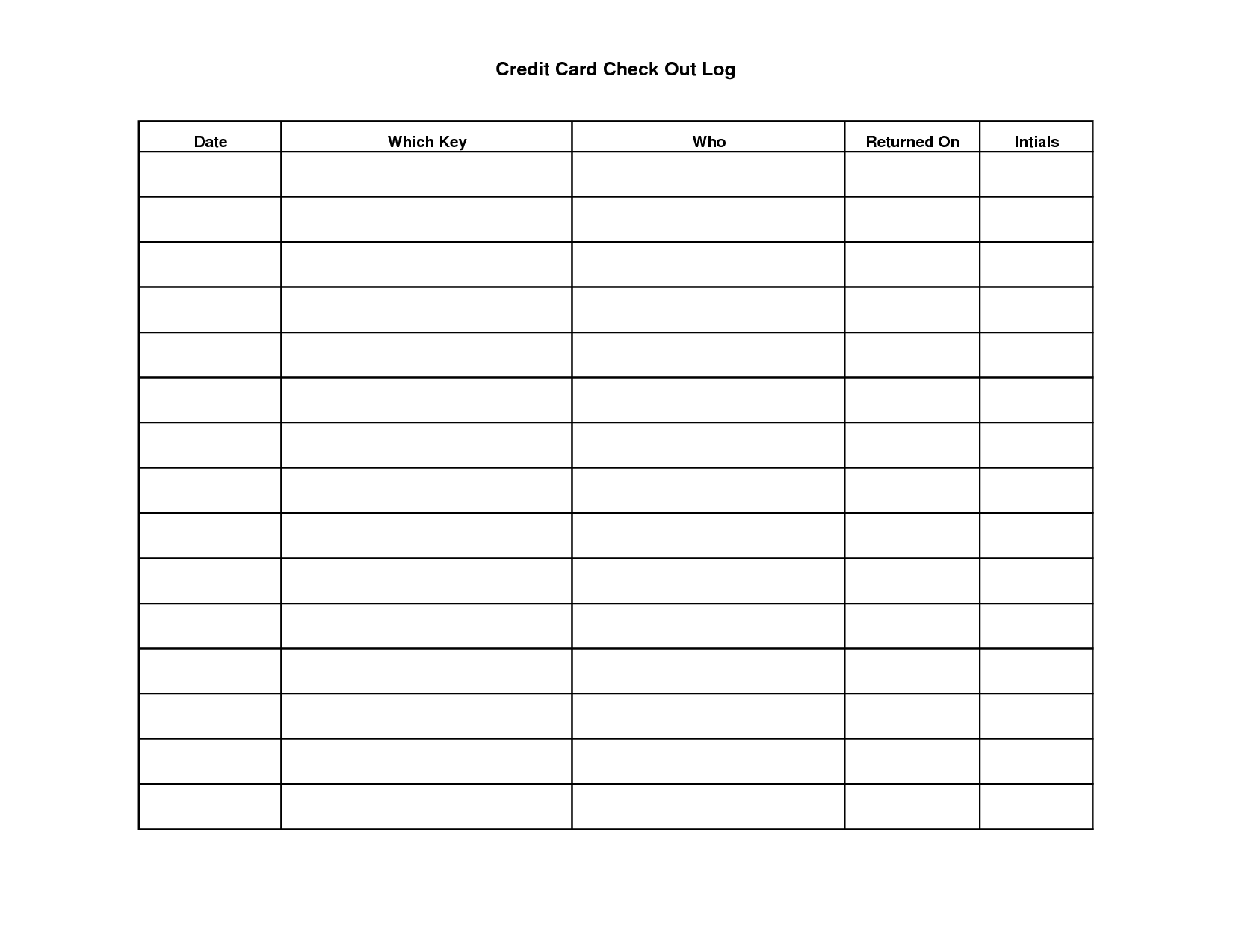 Key Sign Out Sheet Template | Scope Of Work Template With Check Out Report Template