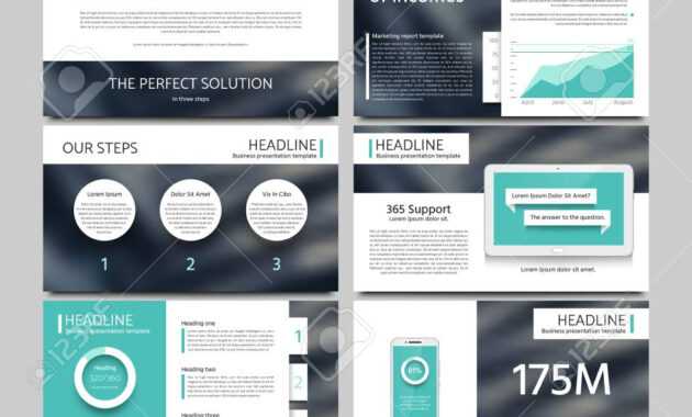 Keynote Style Business Presentation Vector Template. Multipurpose.. pertaining to Keynote Brochure Template