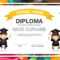 Kids Diploma Certificate Background Design Template. Within Children's Certificate Template