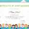 Kids Sportsmanship Certificate Template Within Children's Certificate Template