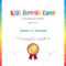 Kids Summer Camp Diploma Or Certificate Template Award Seal With.. Intended For Fun Certificate Templates