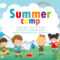 Kids Summer Camp Education Template For Advertising Brochure,.. With Summer Camp Brochure Template Free Download