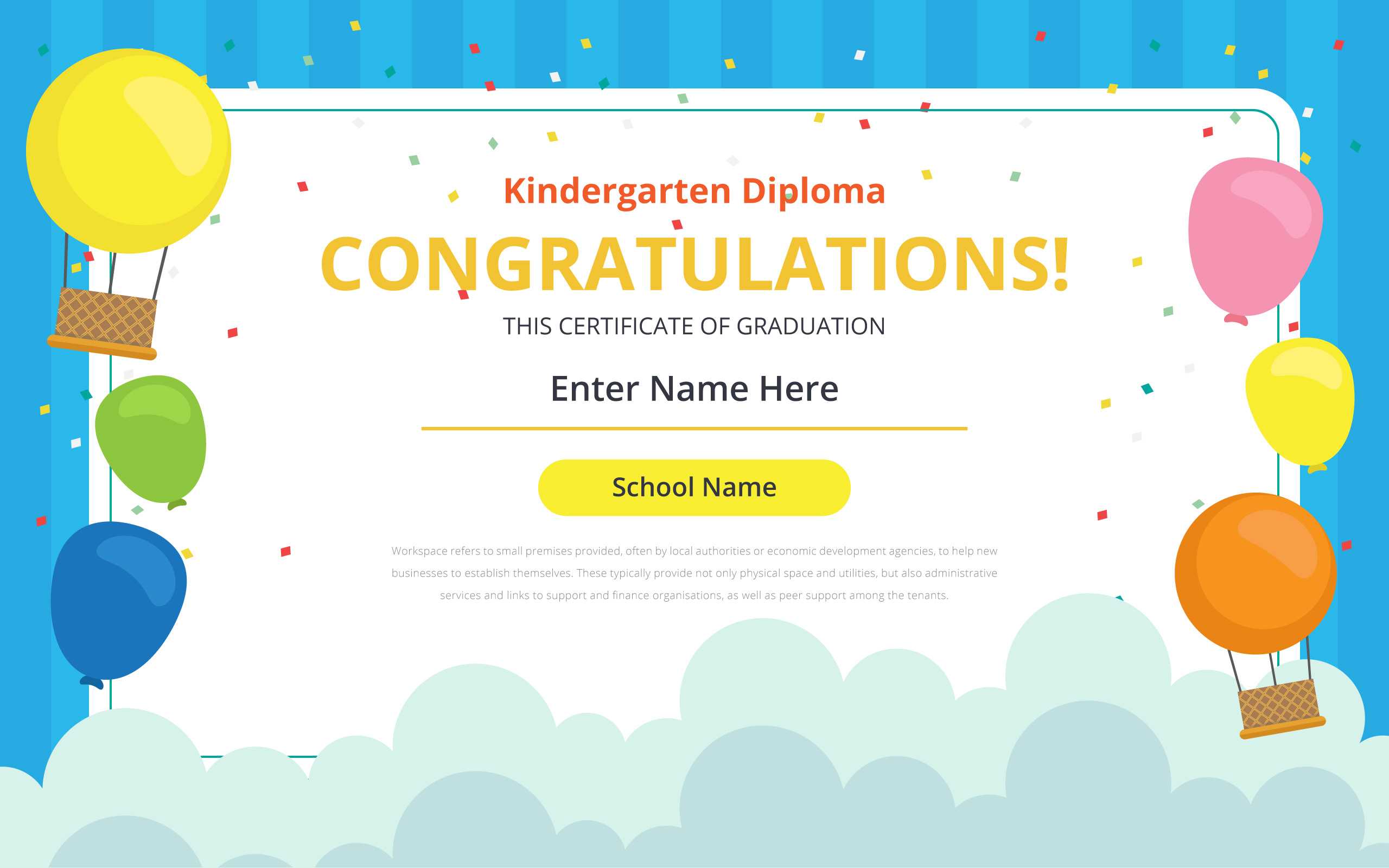Kindergarten Certificate Free Vector Art – (21 Free Downloads) Regarding Small Certificate Template
