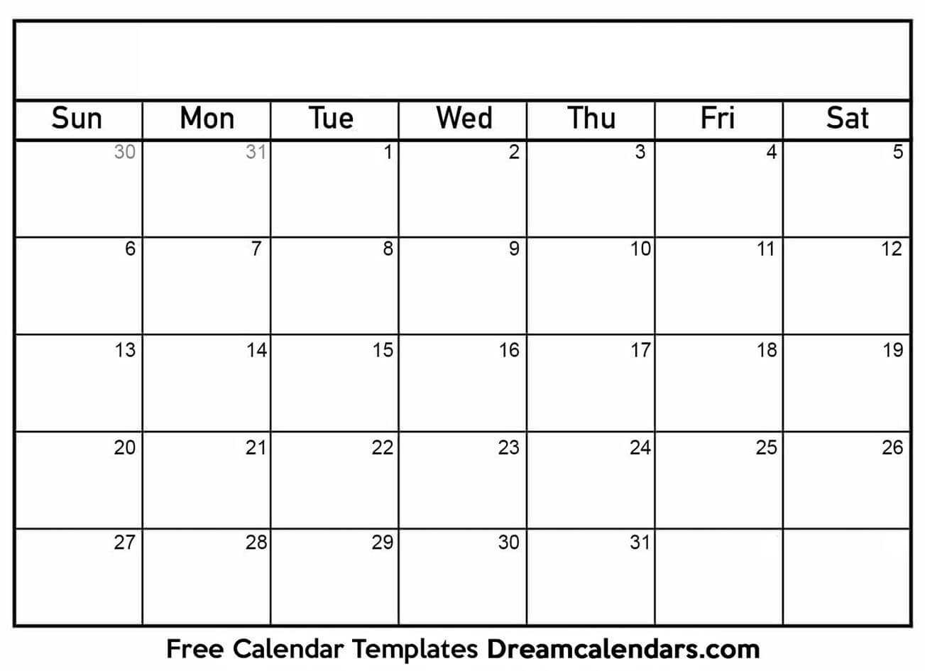 Ko Fi – Blank Printable Calendar Templates – Ko Fi Within Blank Calender Template