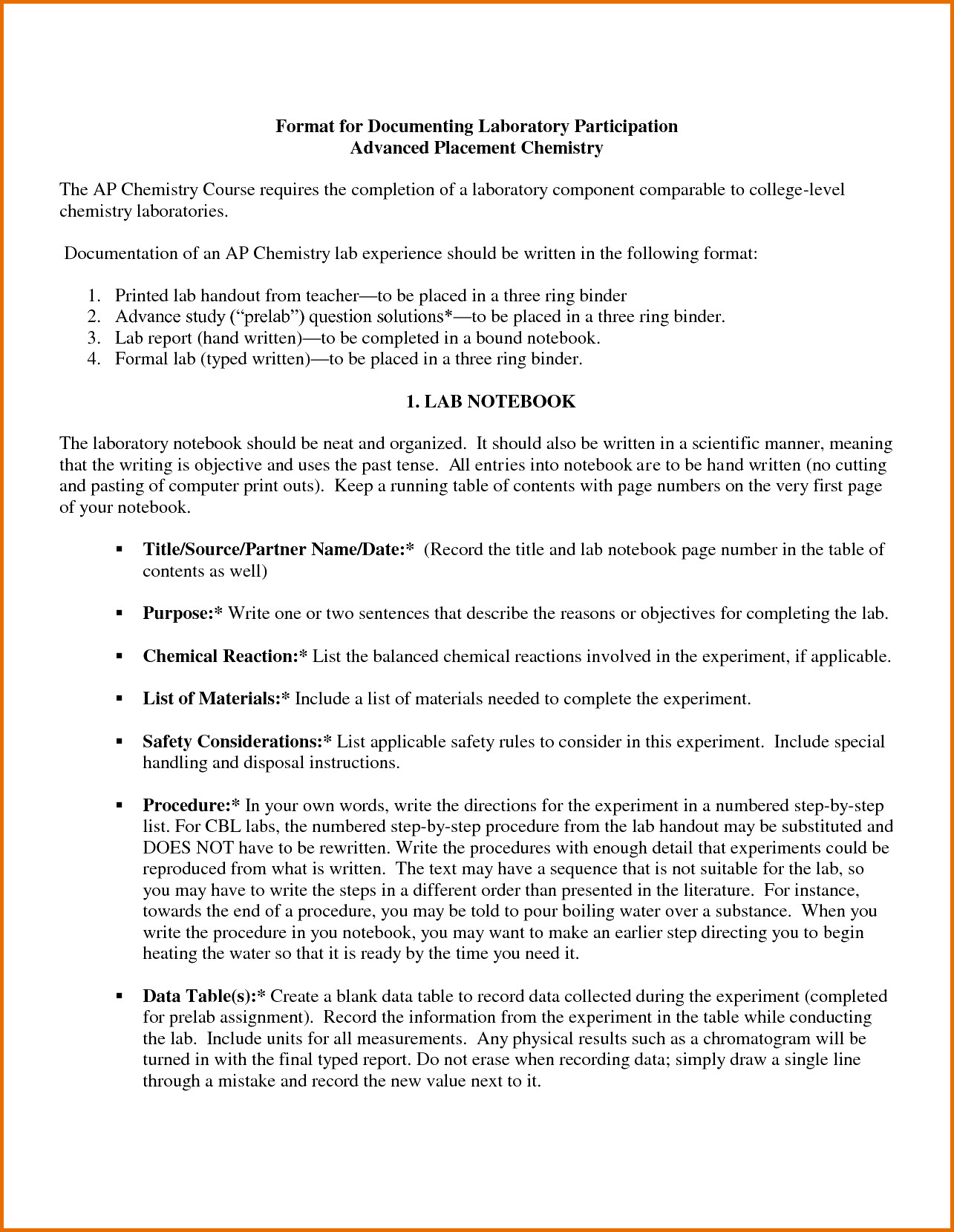 Lab Report Chemistry Filename – Bushveld Lab Pertaining To Lab Report Template Chemistry