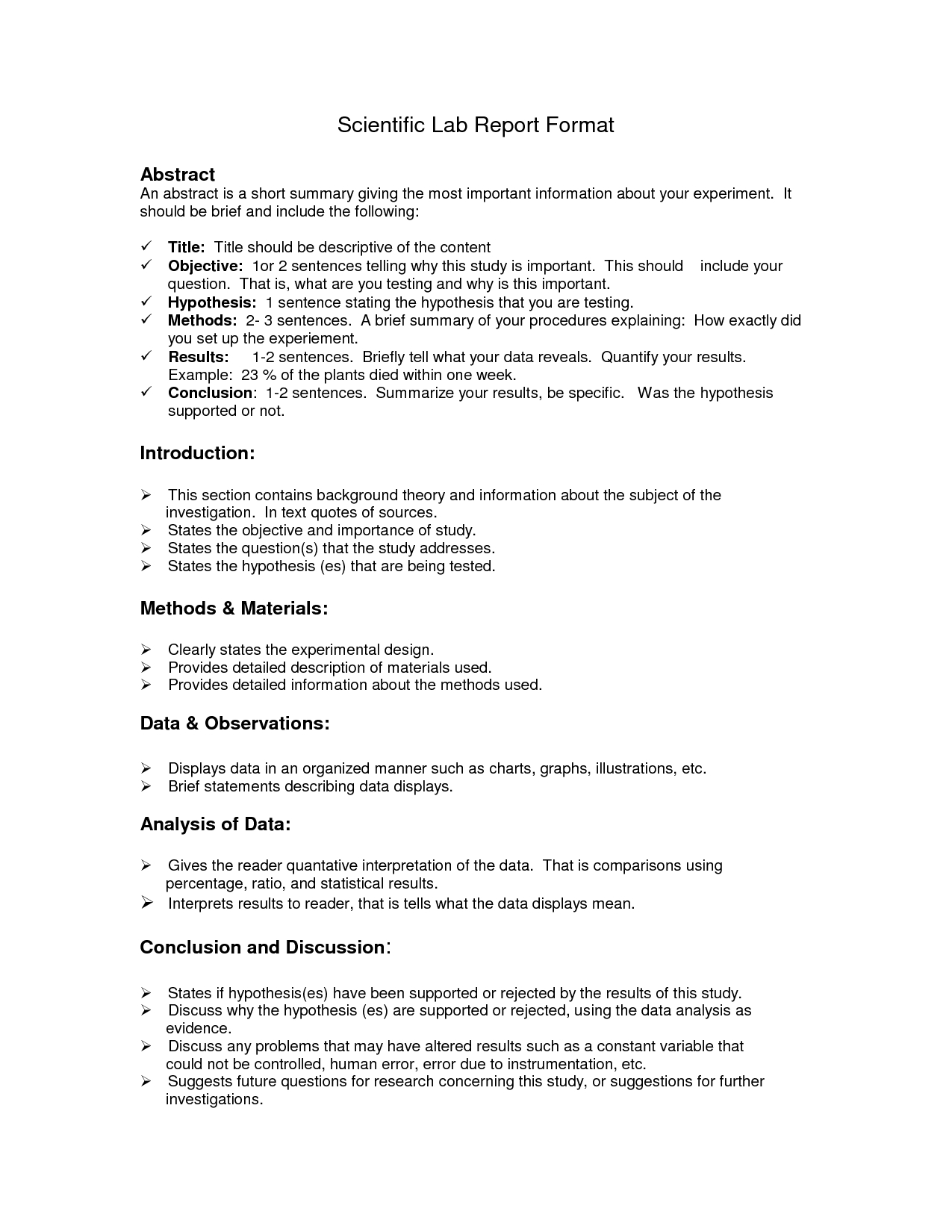 Lab Report Format Doc | Environmental Science Lessons | Lab Intended For Science Experiment Report Template