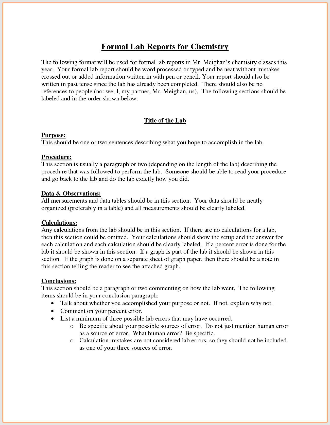 Lab Report Format Engineering – Bushveld Lab With Regard To Engineering Lab Report Template
