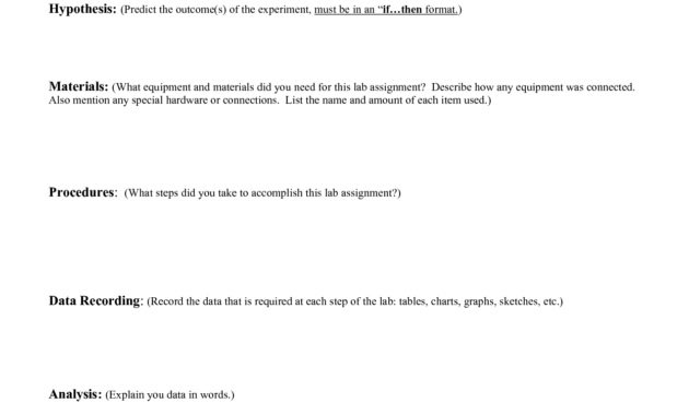 Lab Report Outline | Science Lab Report Template | School with Science Experiment Report Template