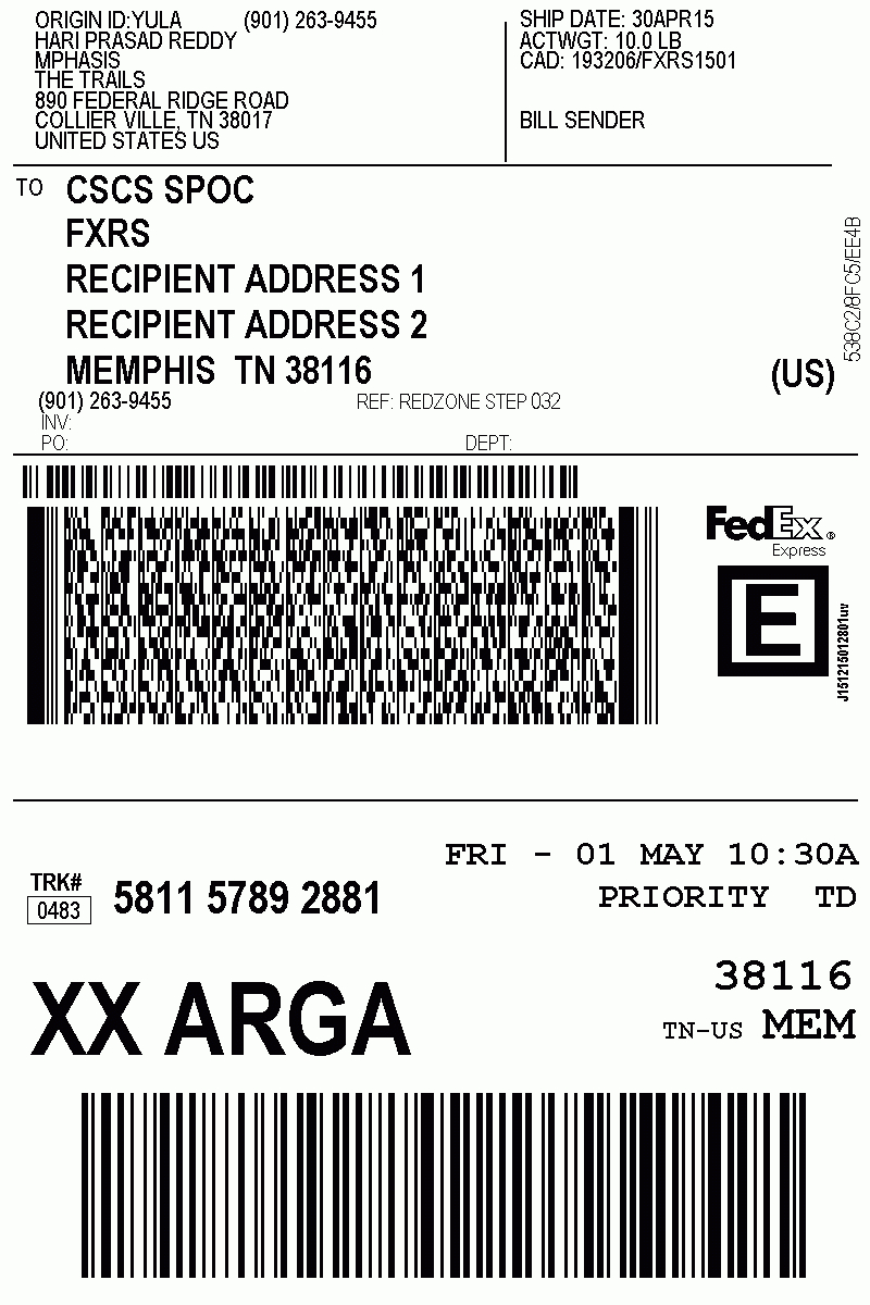 Label And Form Transactions Global Regarding Fedex Label Inside Fedex Label Template Word